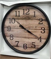 Decorative 21 inch wall clock, battery operated,