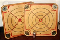 2 Vintage Carrom Board Tops- Multi Games