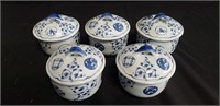 Group of Asian porcelain covered bowls in BC