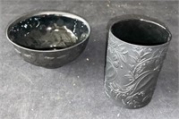 Rosenthal "Porcelain Noire" cup and bowl