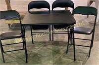 Card Table with 4 Folding Chairs