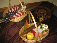 Fruit, Flags, Baskets