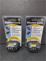Pair of Master Lock combination gun locks