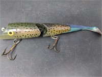 Signed fishing lure, approx. 10"l.