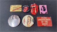 Group of Rolling Stones pins etc pb