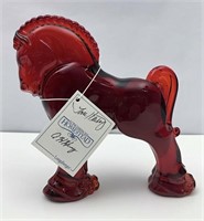 Longaberger Heisey Ruby Red Clydesdale