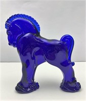 Longaberger Heisey Cobalt Blue Clydesdale