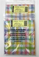 New Set of two color me spring napkins/fabric