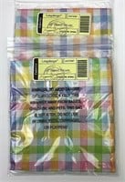 New Set of two color me spring napkins/fabric