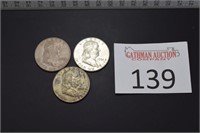 (2) 61 & 62 Franklin Half Dollar