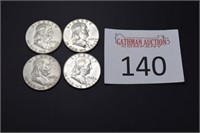(4) 1963 Franklin Half Dollars