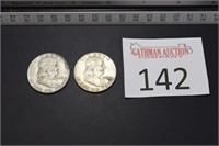 1952 &1960 Franklin Half Dollars
