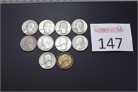 (10)  90% Silver Quarters