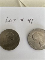 2  -  1965 CHURCHILL COINS