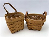 Set of two booking baskets with protectors