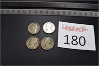 (4) 1945 War Nickels