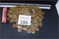 (327) & Roll of Wheat Pennies