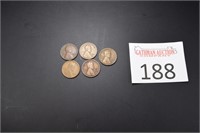 (5) 1927 Wheat Pennies