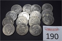 (15) 1972 Eisenhower Dollars