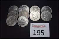 (10) 1971 Eisenhower Dollars
