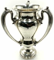 Antique 3-Handle Sterling Silver Loving Cup.