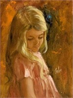 Richard Judson Zolan Painting of Young Girl.