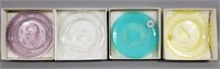 Vintage Pairpoint Glass Co. Cup Plates In Boxes