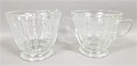 Depression Glass Madrid Pattern Sugar & Creamer