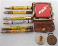 Mixed Lot Bullet Pencils/ Keycase / Other Items