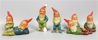 Heissner Style Ceramic Gnome Figurines (6)