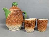 Vintage Maruhon Ware Pineapple Teapot & Cups