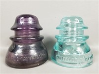 Vintage Purple & Blue Glass Insulators