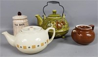 Vintage Ceramic Teapots & Tea Bag Jar