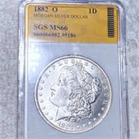 1882-O Morgan Silver Dollar SGS - MS66