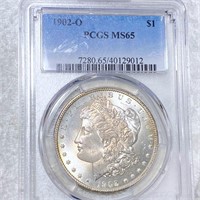 1902-O Morgan Silver Dollar PCGS - MS65