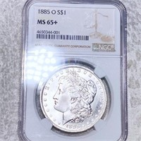 1885-O Morgan Silver Dollar NGC - MS65+