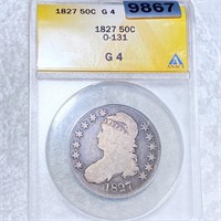 1827 Capped Bust Half Dollar ANACS - G4 O-131