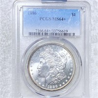 1886 Morgan Silver Dollar PCGS - MS64+