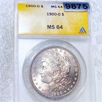 1900-O Morgan Silver Dollar ANACS - MS64