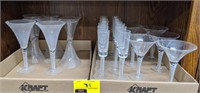 Large lot of clear glass stemware
