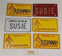 McDonalds, Indiana mini license plates