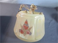 *Vintage Hanging Lamp with Luster Glaze