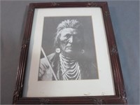 Vintage Native American Photo Framed 8x7