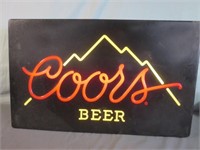 *Coors Beer Plastic Light Up Sign 25.5x16