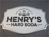 Henry's Hard Soda Metal Sign 23x16