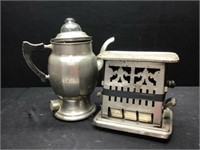 Vintage Tea Pot and Toaster