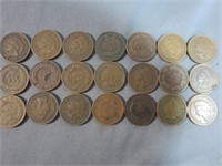 (21) Indian Head Pennies