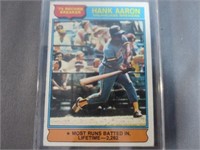 1976 #1 Topps Hank Aaron Record Breaker Card