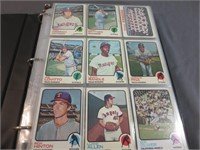 Binder of 1973 Baseball Cards