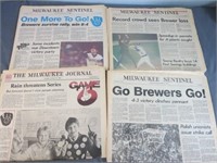 1982 Milwaukee Newspapers - Brewers Win Pennant -